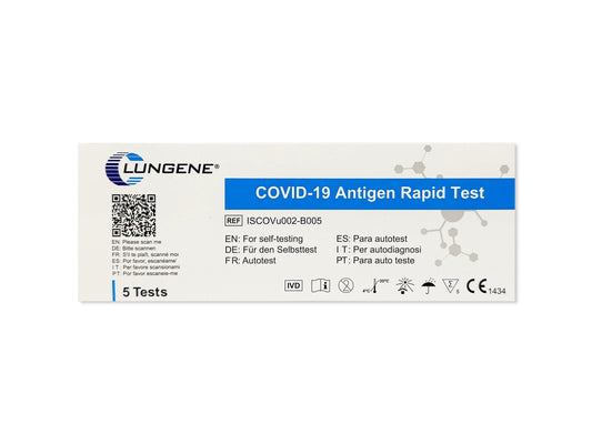 5er Box Clungene® Covid-19 Corona Schnelltest für Laien (Selbsttest)