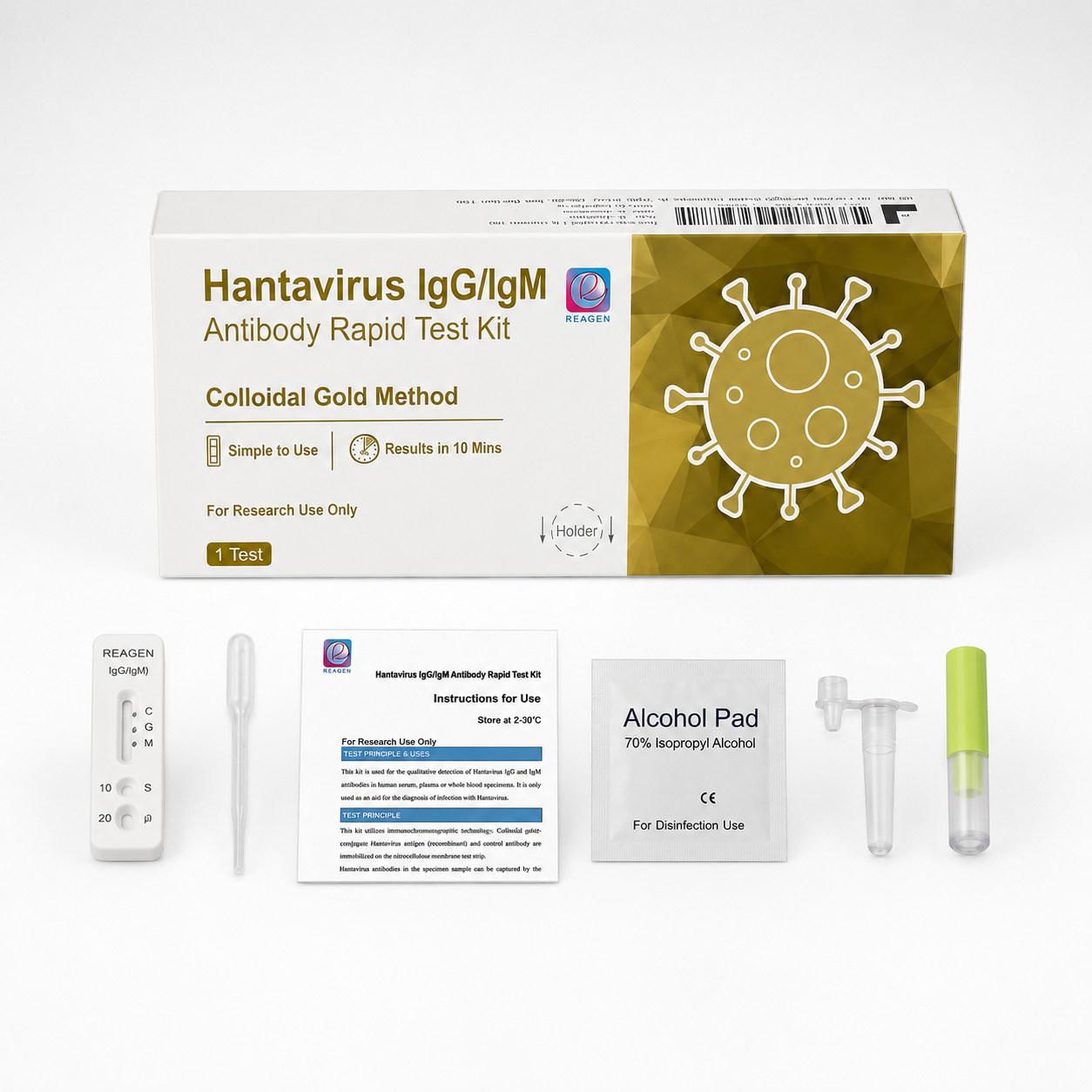 Hantavirus IgG/IgM (Profi-) Schnelltest – Antikörper-Schnelltest für Serum, Plasma & Vollblut