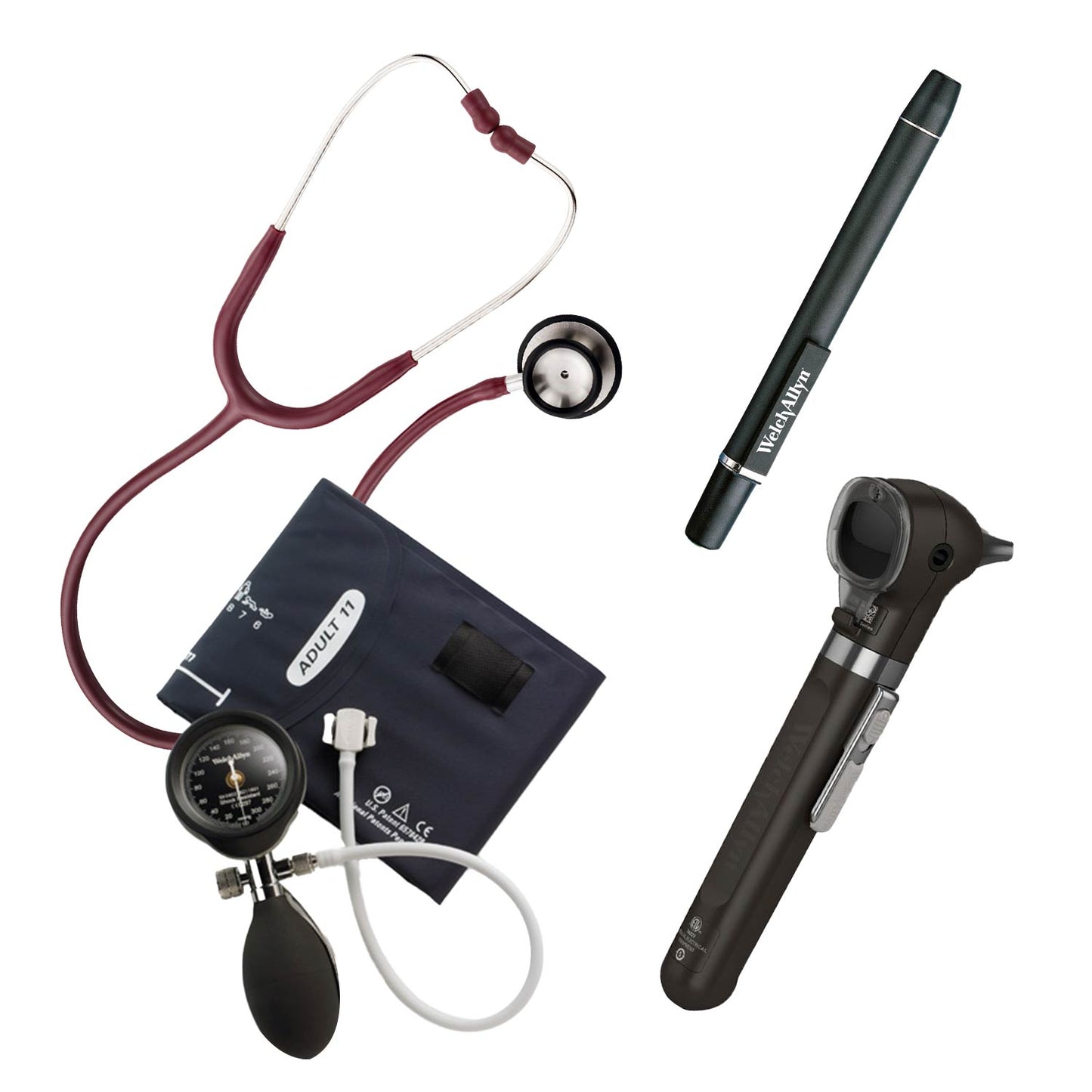 Studenten-Diagnostikset | schwarz mit Stethoskop | günstig kaufen