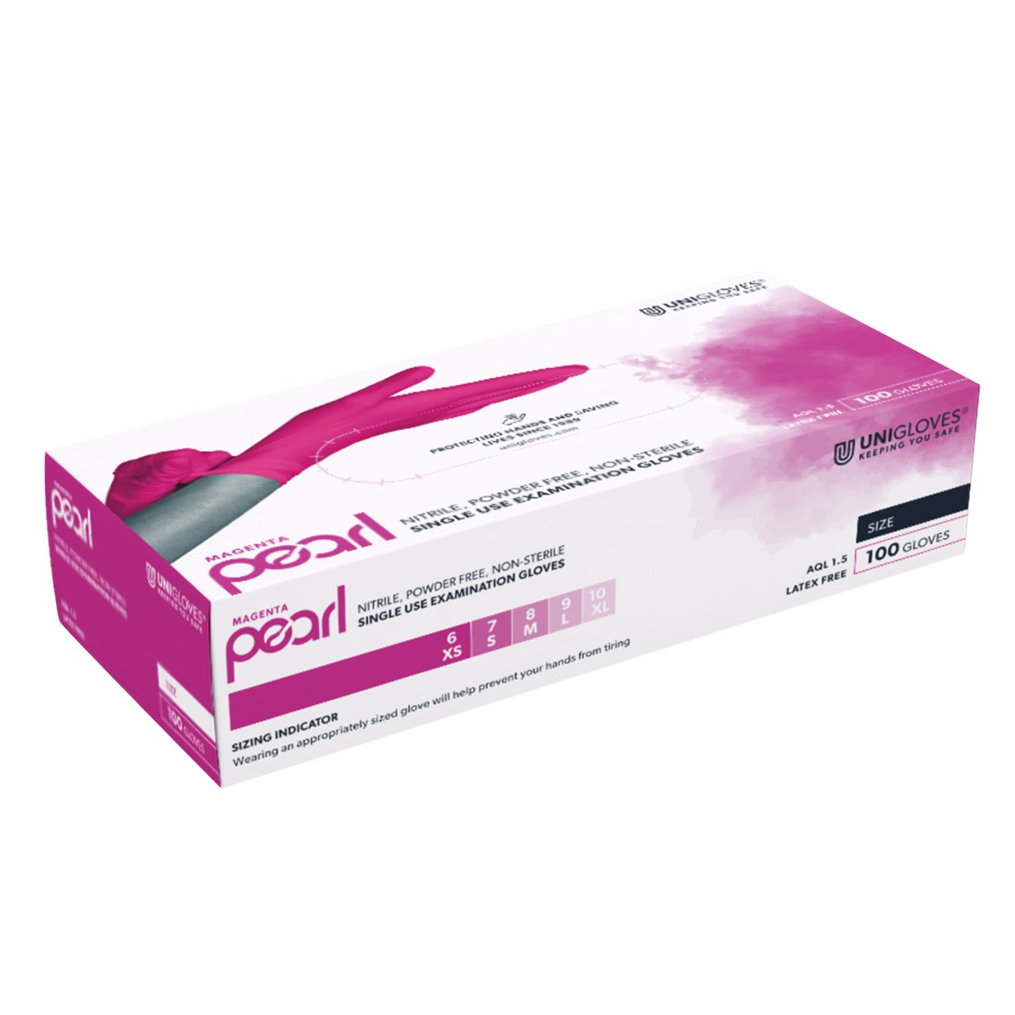 Unigloves Pearl Nitrilhandschuhe | magenta L | EAN 4260314398774 | günstig kaufen
