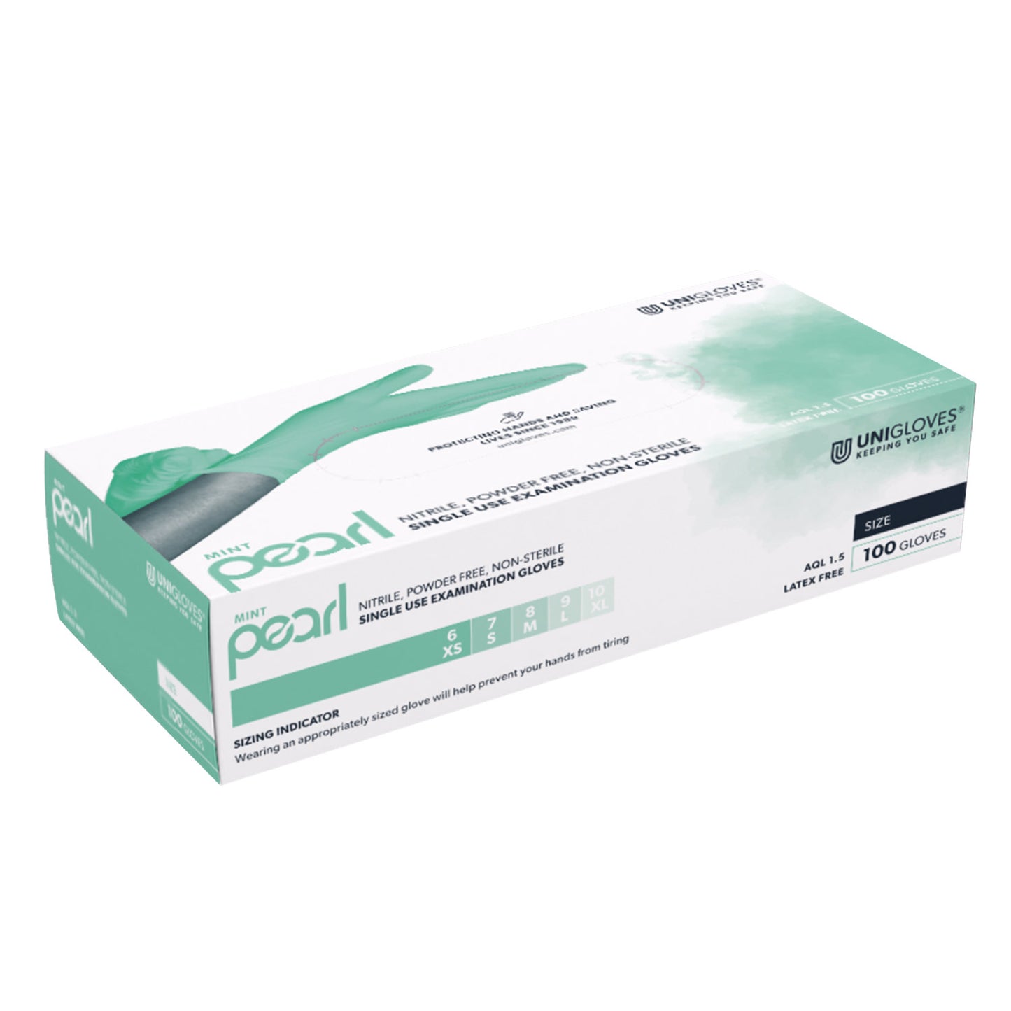 Unigloves Pearl Nitrilhandschuhe | mint L | EAN 4260314393649 | günstig kaufen