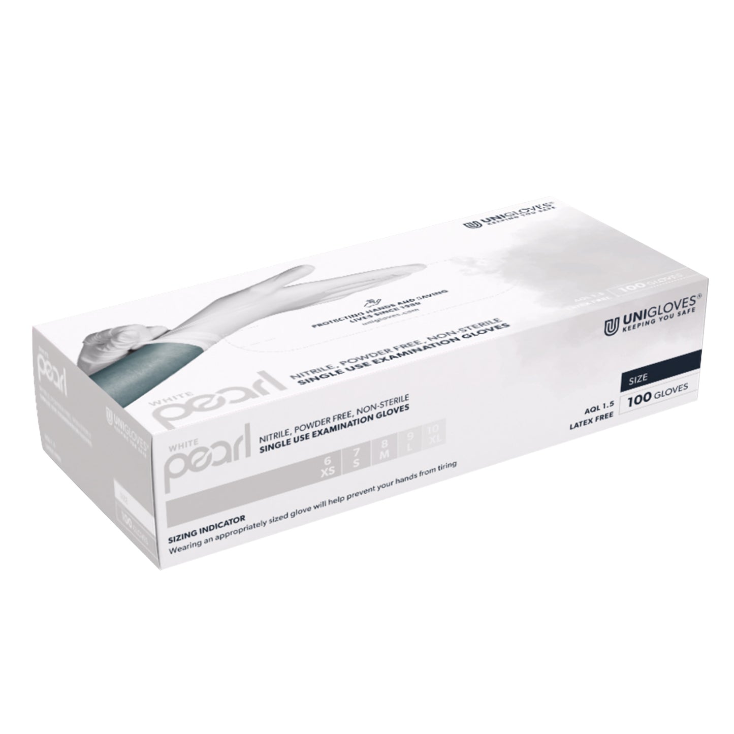 Unigloves Pearl Nitrilhandschuhe | white L | EAN 4260314390723 | günstig kaufen