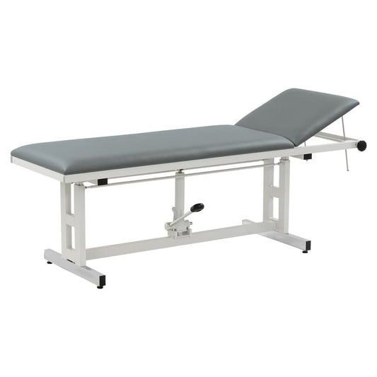 AGA - Medizinische Liege - 65 cm breit, Kopfteil anstellbar (+40°) / grau