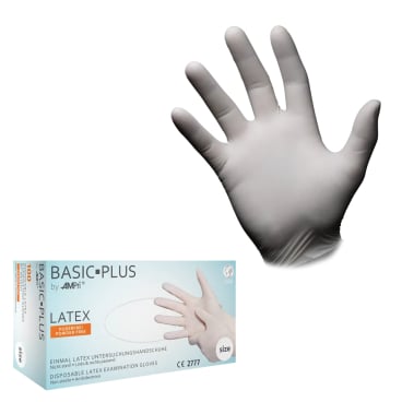 BASIC-PLUS Latexhandschuhe, puderfrei, weiß
