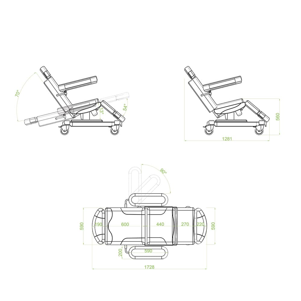 ARSIMED - Blutentnahme- und Dialysestuhl «MICRA» - lavendel
