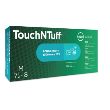 Ansell TouchNTuff® 92-605 Einmalhandschuhe mit Stulpe, grün