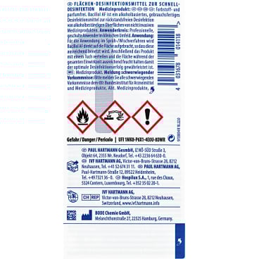Bacillol® AF Flächendesinfektion, gebrauchsfertig