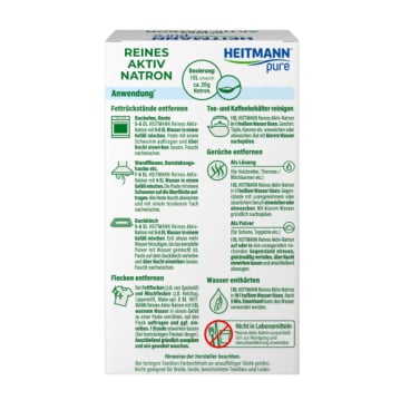 HEITMANN pure Reines Aktiv-Natron, neutralisiert Gerüche