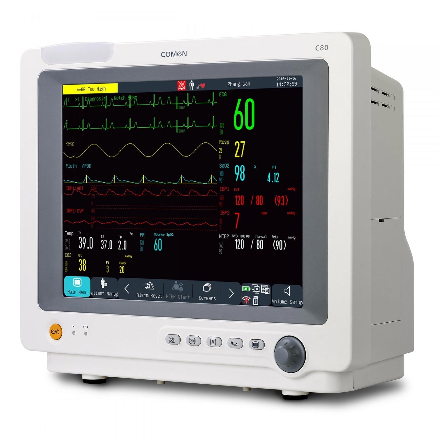 COMEN C80 Überwachungs- und Anästhesiemonitor