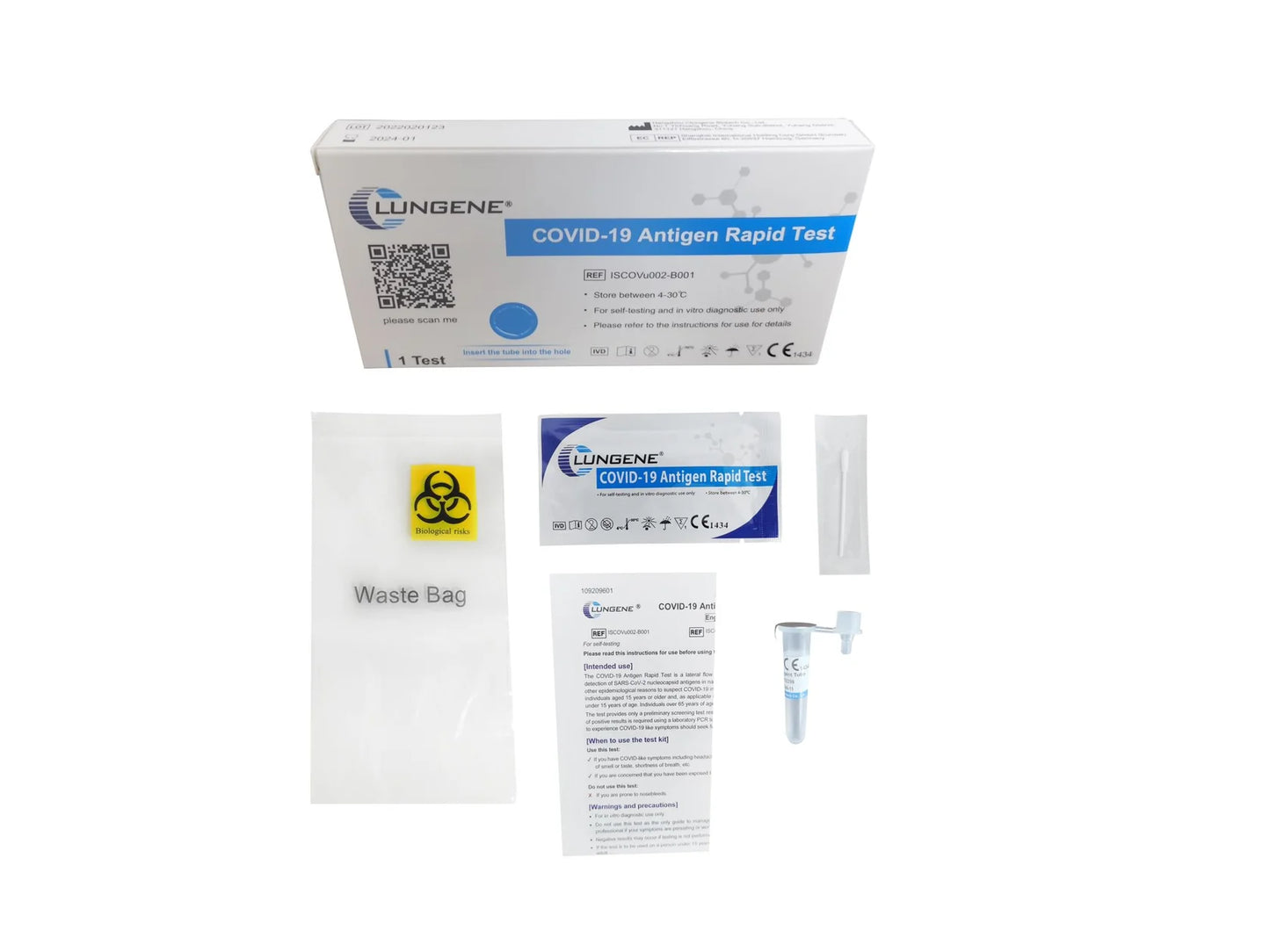 Clungene® Covid-19 Corona Schnelltest für Laien (Selbsttest) - Einzeln verpackt