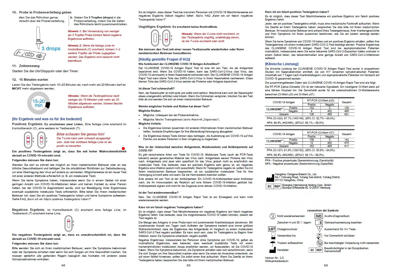 Clungene® Covid-19 Corona Schnelltest für Laien (Selbsttest) - Einzeln verpackt