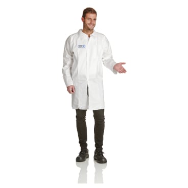 ProSafe Schutzkittel, 2 Taschen, 5 Druckknöpfe, weiß