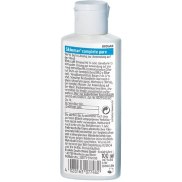 ECOLAB Skinman® complete pure Händedesinfektion