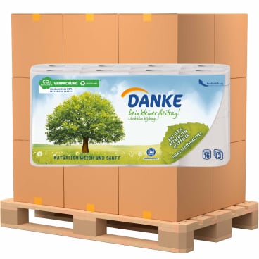 Danke Toilettenpapier naturweiß, 3-lagig