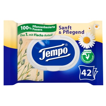 Tempo sanft & pflegend feuchte Toilettentücher