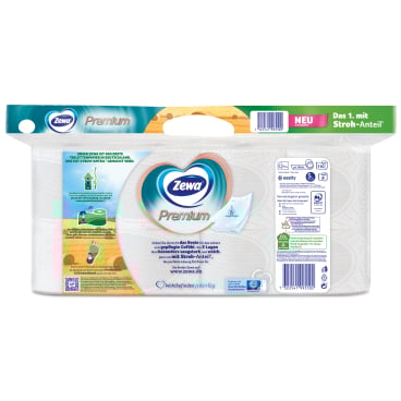 Zewa Premium Toilettenpapier, 5-lagig mit Strohanteil