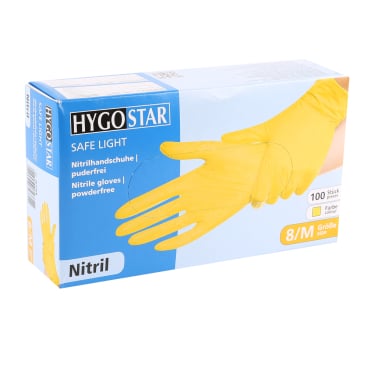 HYGOSTAR® Nitrilhandschuhe Safe Light, puderfrei, gelb