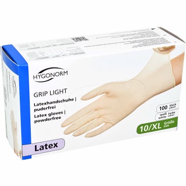 Hygonorm® Latexhandschuhe Grip Light, puderfrei, weiß