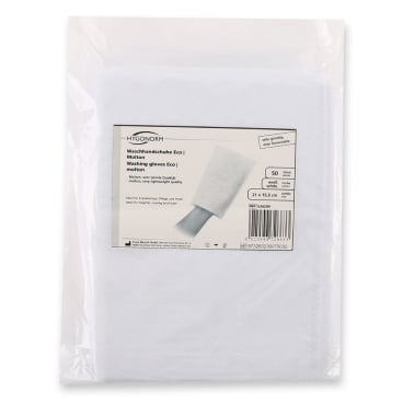 Hygonorm® Waschhandschuh Eco, 21 x 15,5 cm, weiß