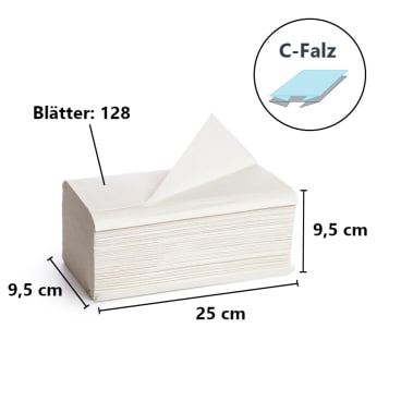 Fripa Papierhandtücher ECO, C-Falz, 25 x 33 cm