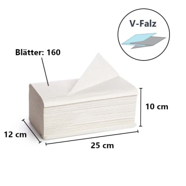 Fripa Papierhandtücher ECO, V-Falz, 25 x 23 cm