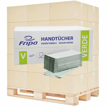 Fripa Papierhandtücher Green, V-Falz, 25 x 23 cm