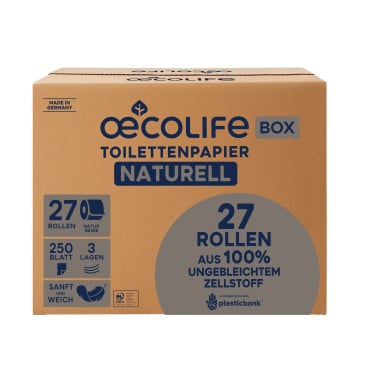 Fripa oecolife Toilettenpapier, Naturell, 3-lagig