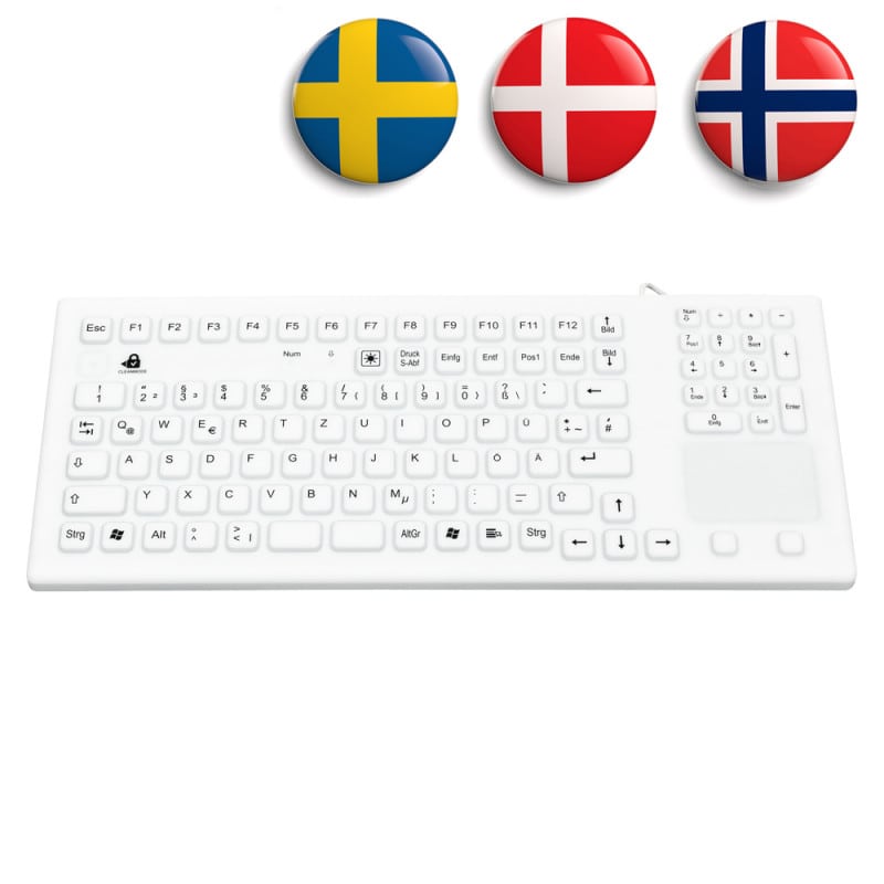 Silikon-Tastatur mit Touch-Pad