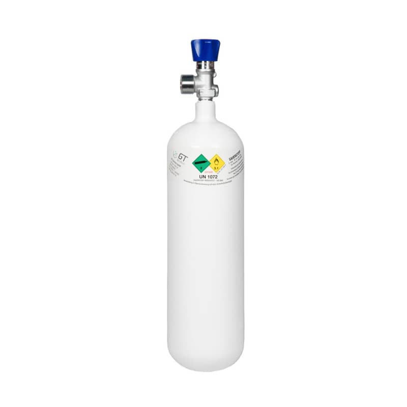 Sauerstoffflasche Leichtstahl, gefüllt