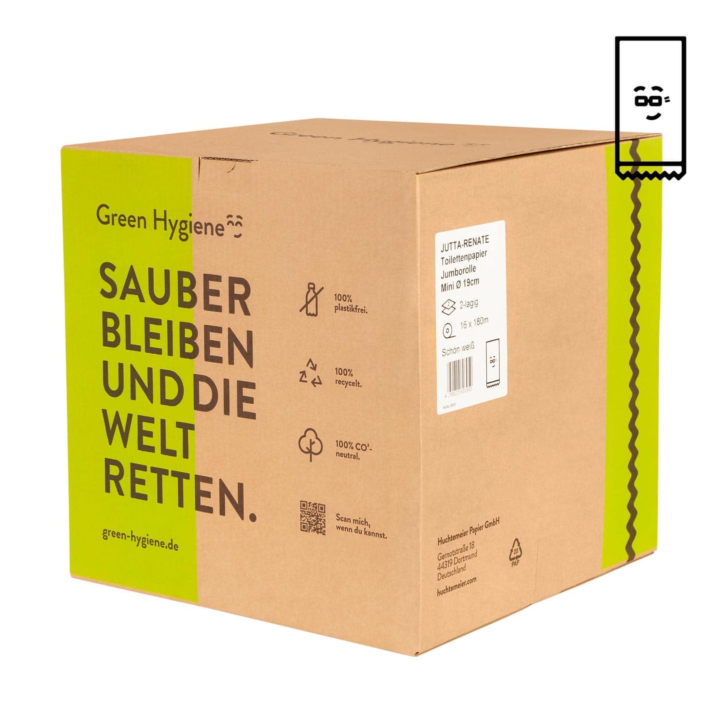 Nachhaltige Jumborolle Toilettenpapier