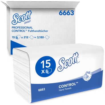 Kimberly-Clark Papierhandtücher SCOTT Control, V-Falz, 22 x 32 cm