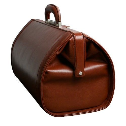 Arzttasche, Leder von M.Wright & Sons schwarz