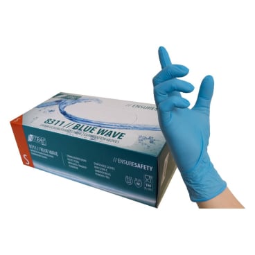 NITRAS BLUE WAVE Nitril Einmalhandschuhe, blau
