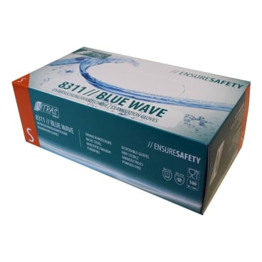 NITRAS BLUE WAVE Nitril Einmalhandschuhe, blau