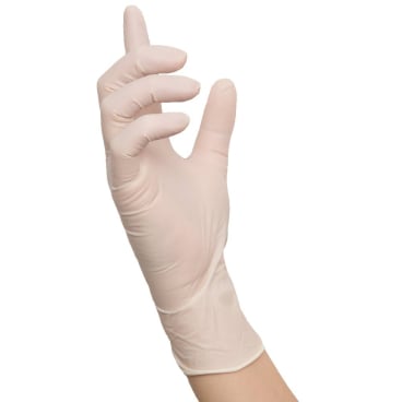 NITRAS POLYMER SOFT Latex Einmalhandschuhe, weiß