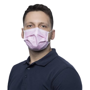 NITRAS SOFT PLUS medizinische Gesichtsmaske, rosa, 3-lagig