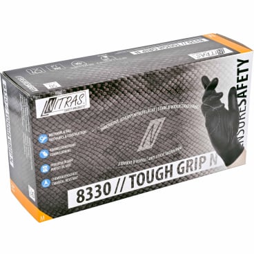 NITRAS TOUGH GRIP N Einmalhandschuhe, schwarz