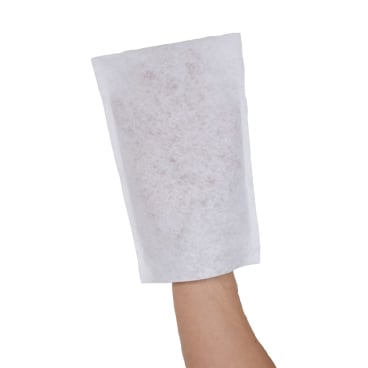 NITRAS Vlies Waschhandschuhe, weiß