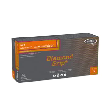 MaiMed® Diamond Grip+ Nitril Einmalhandschuhe, orange, unsteril