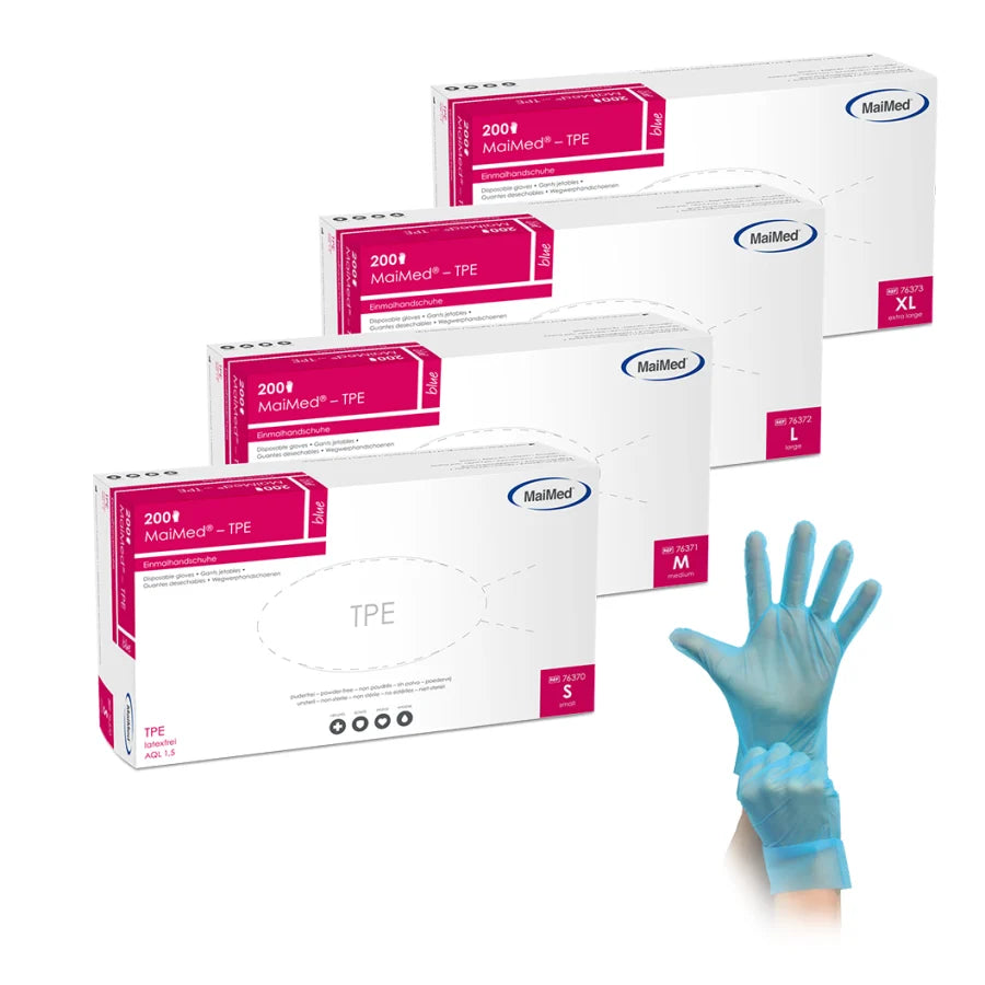 MaiMed® TPE Einmalhandschuhe, blau, puderfrei