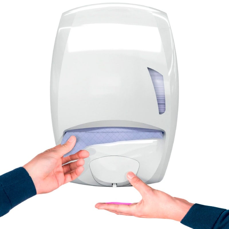 Duo washroom, Seifen- und Handtuchspender