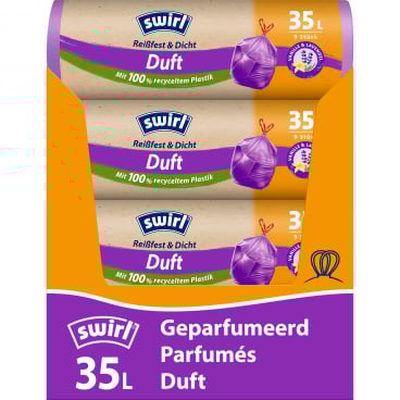 Swirl® Duft - Müllbeutel Reißfest, Vanille-Lavendel, 35 Liter