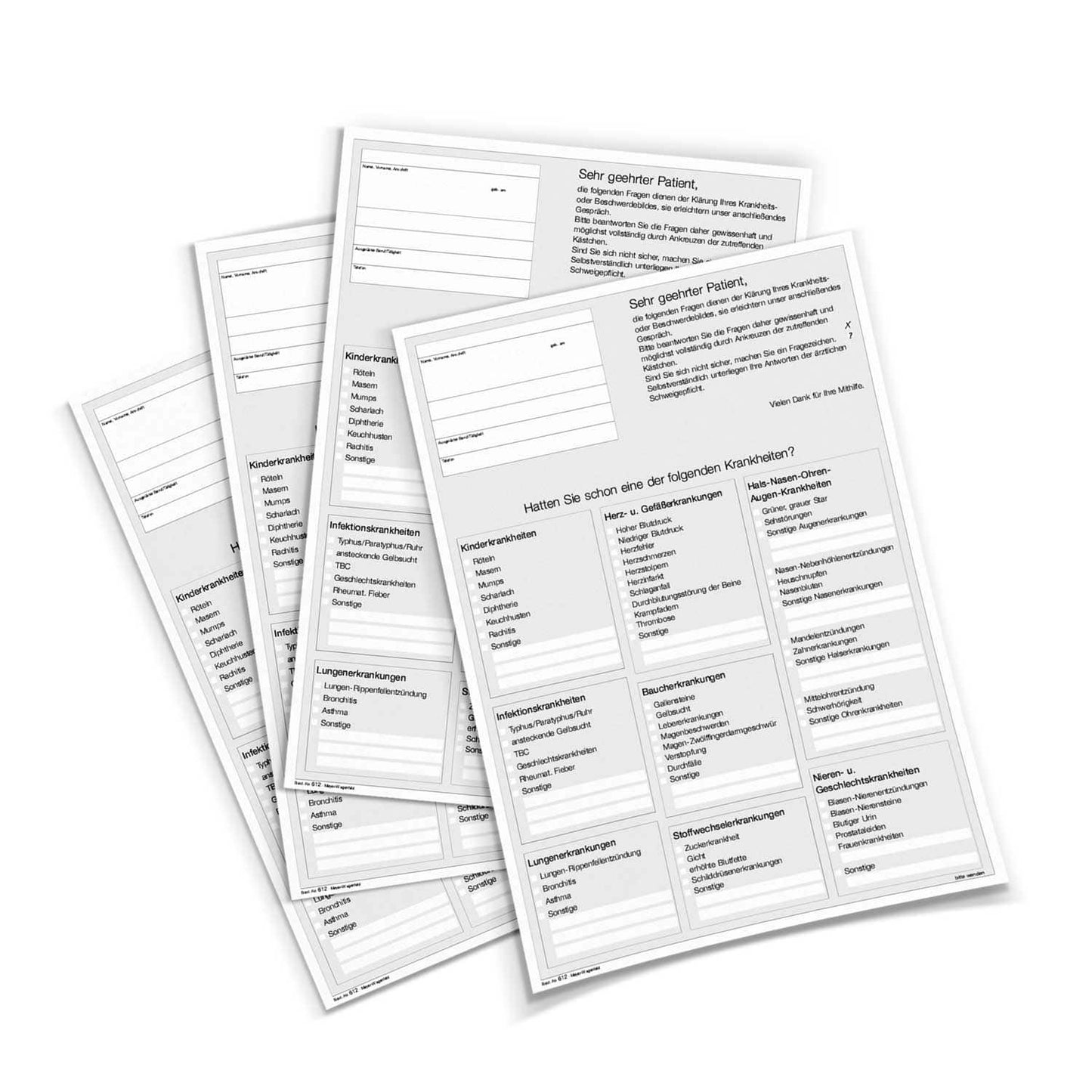 Anamnesebogen für Neupatienten