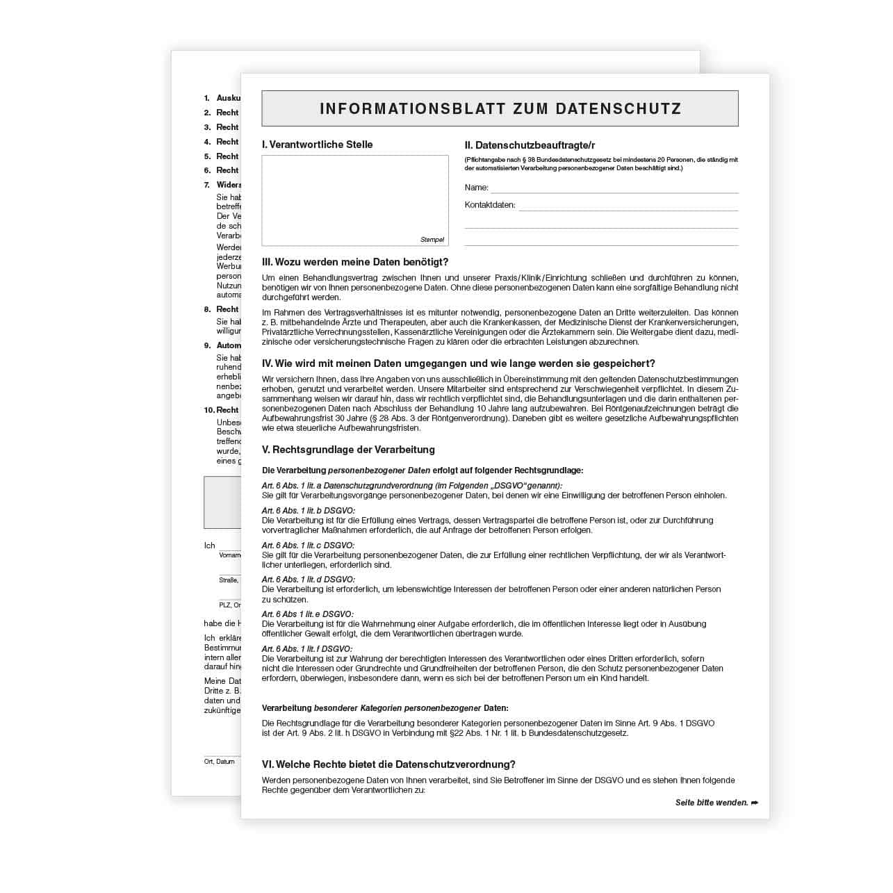 Einverständniserklärung Datenschutz