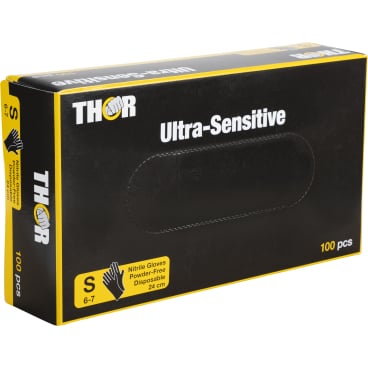 ABENA® Thor Ultra Sensitive Nitrilhandschuhe, puderfrei, schwarz