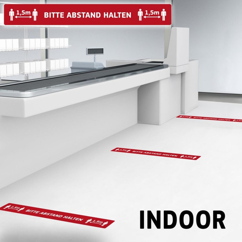 Fußbodenaufkleber Indoor