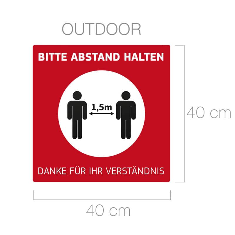 Fußbodenaufkleber Outdoor