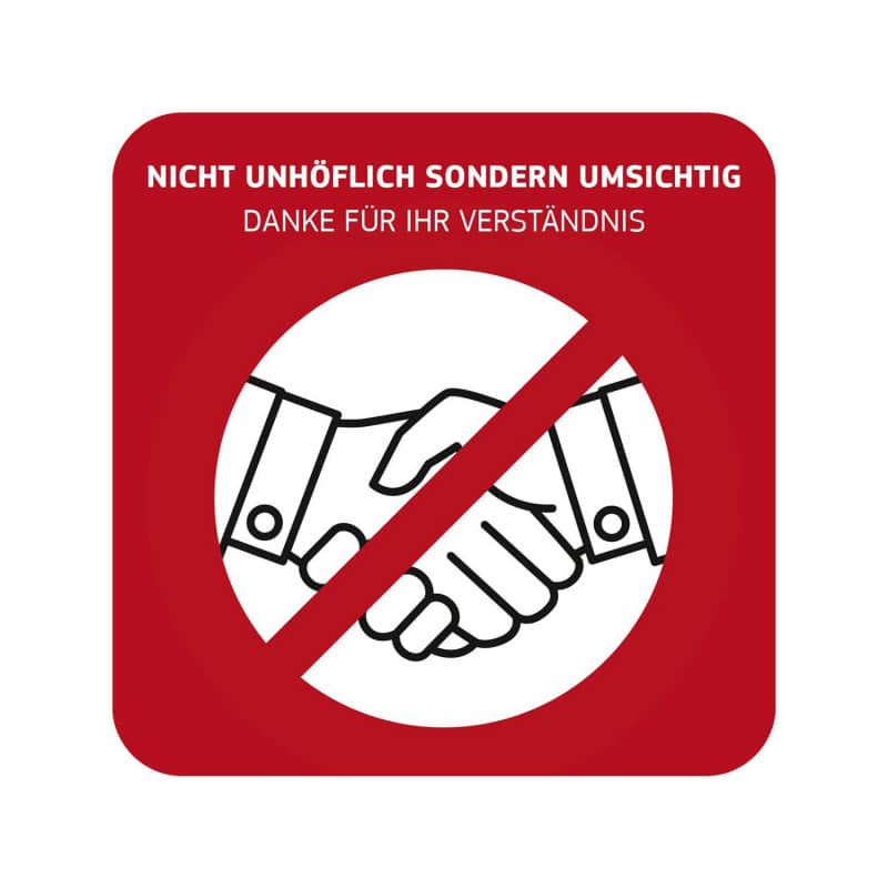 Hygiene-Hinweisschild