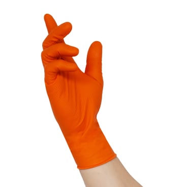 NITRAS TOUGH GRIP N Einmalhandschuhe, orange