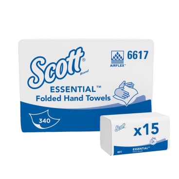 SCOTT® Essential Falthandtücher, 1-lagig, 21 x 20 cm